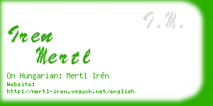 iren mertl business card